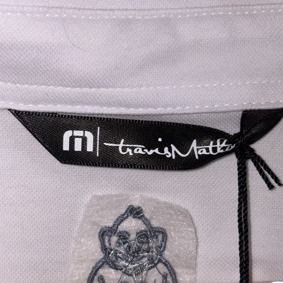 Travis Mathew Coastal Chest Stripe Polo Size Medium White New w/ Tags - Picture 6 of 16